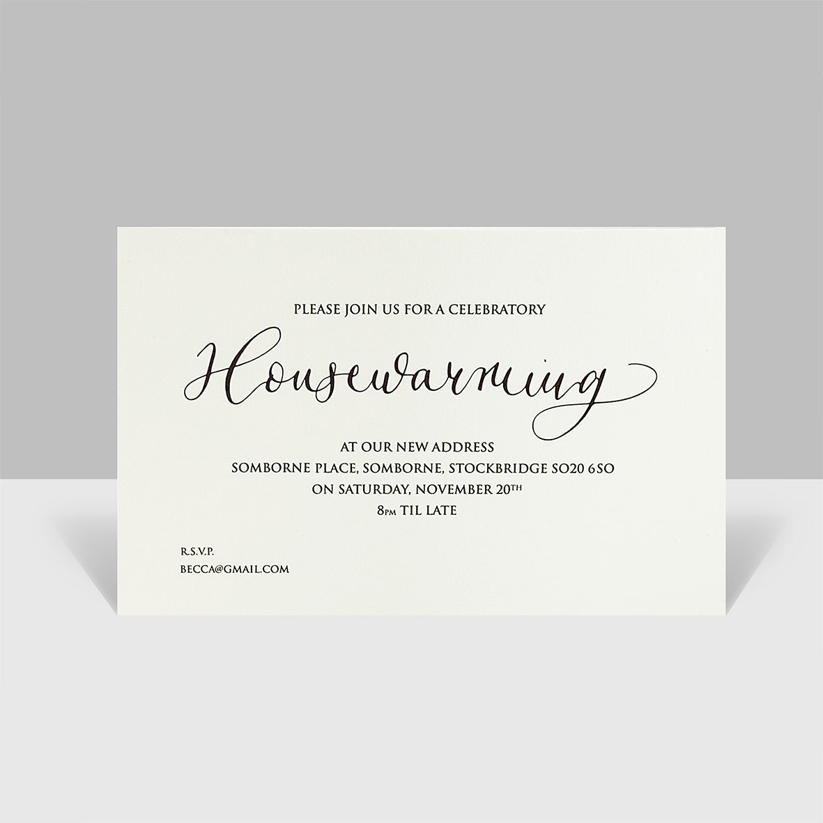 Housewarming Invitations with Matching Envelopes