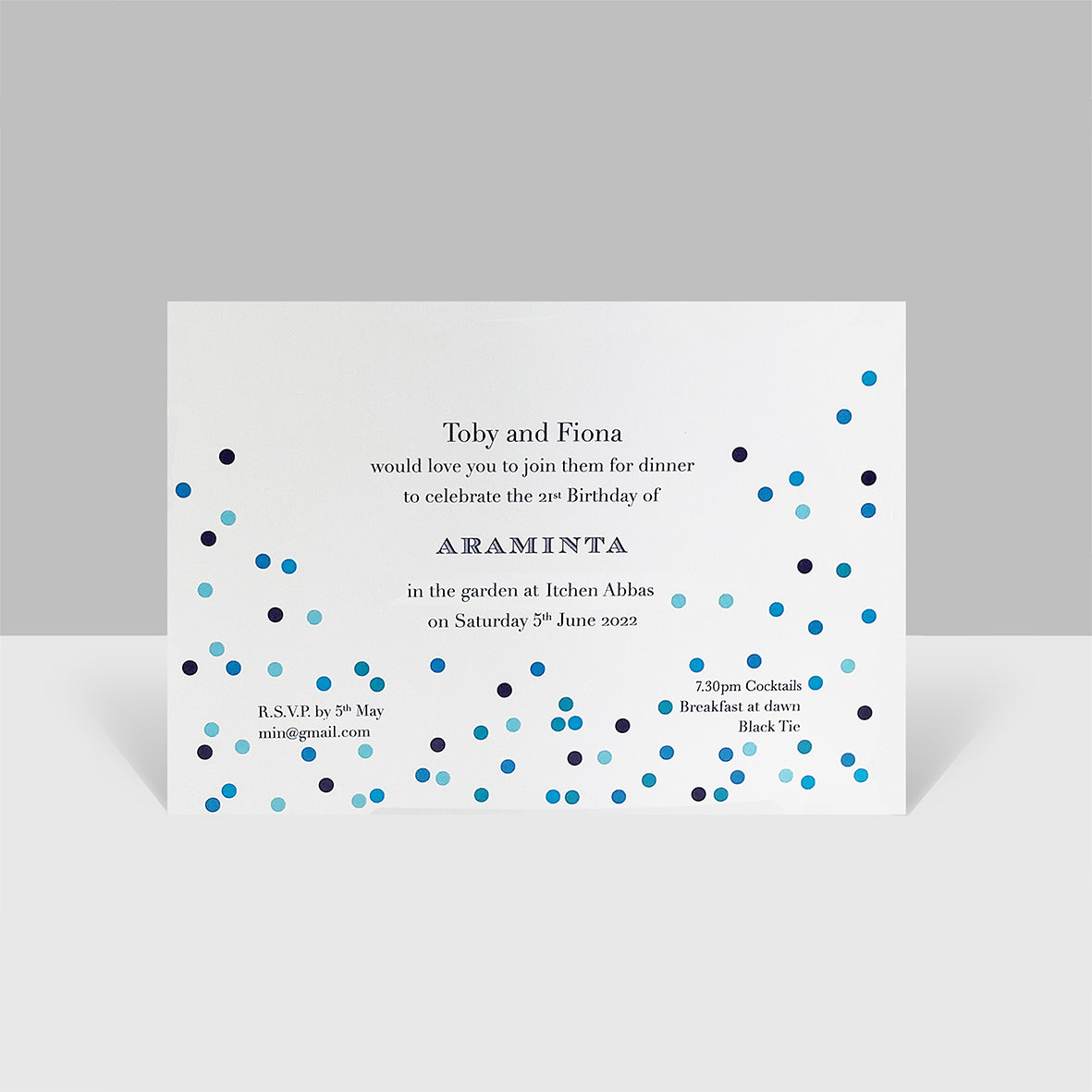 Birthday Invitations with Matching Envelopes