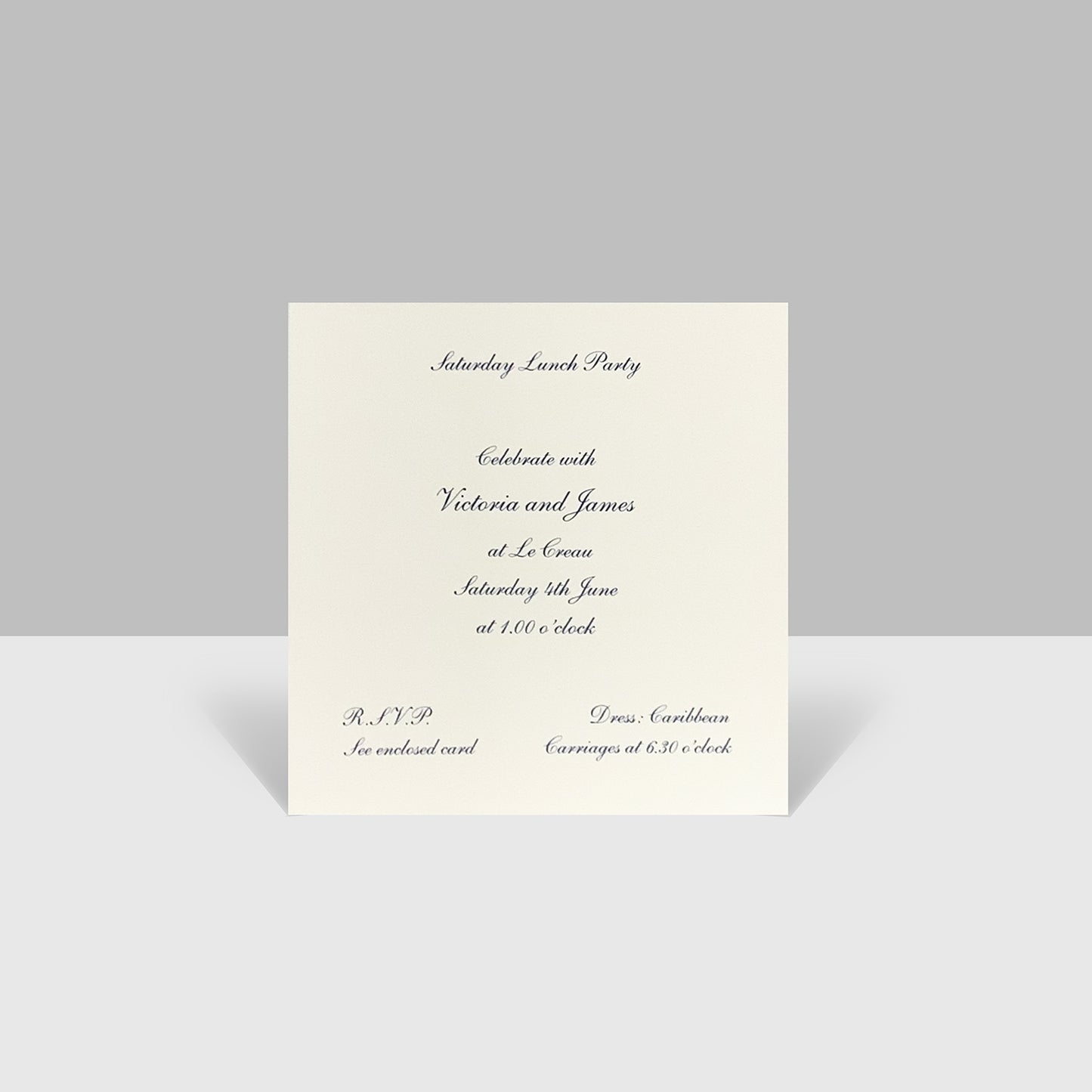 Reception Invitation with Matching Envelopes