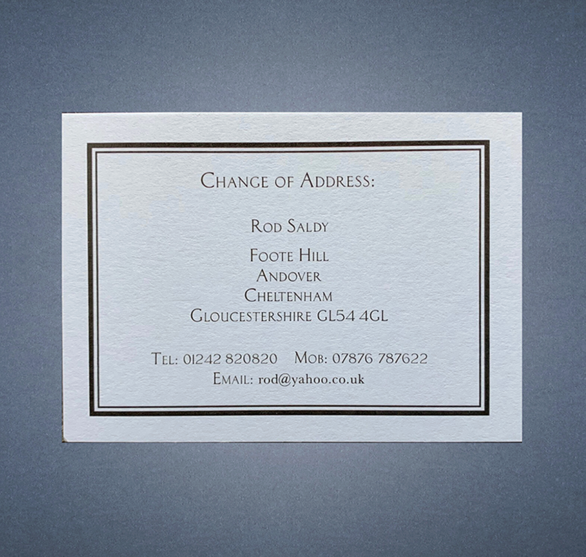 Change of Address Cards with Matching Envelopes