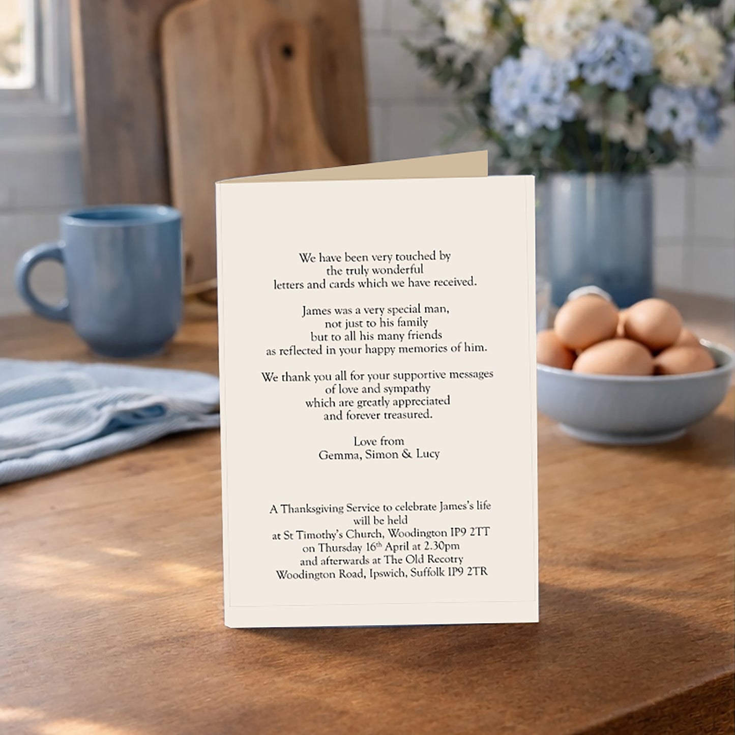 Condolence Response Cards with Envelopes