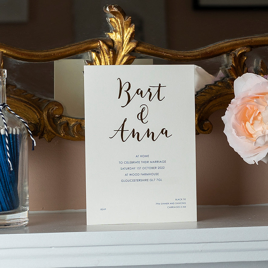 Stiff Invitation with Matching Envelopes