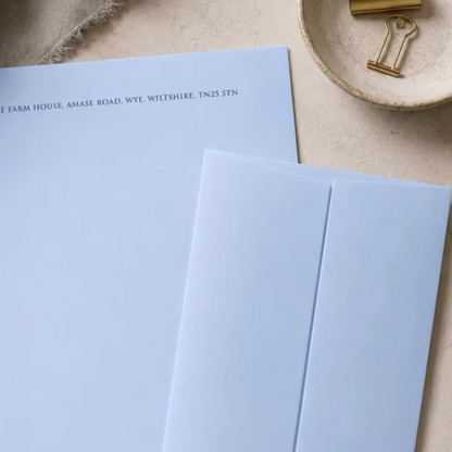 Blue Writing Paper with Envelopes