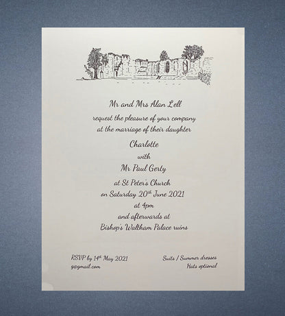 Traditional Invitations with Matching Envelopes