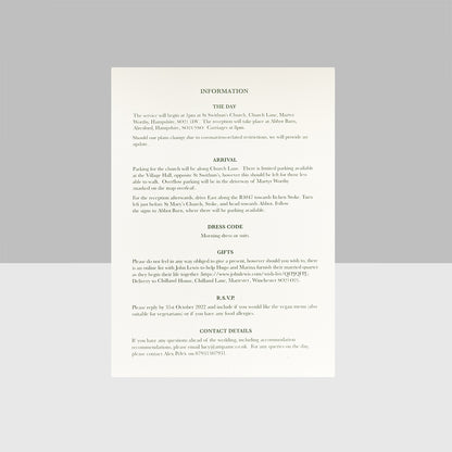 Invitation Set with Matching Envelopes