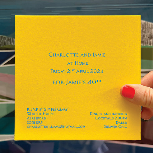 Coloured Invitation with Envelopes