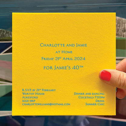 Coloured Invitation with Envelopes