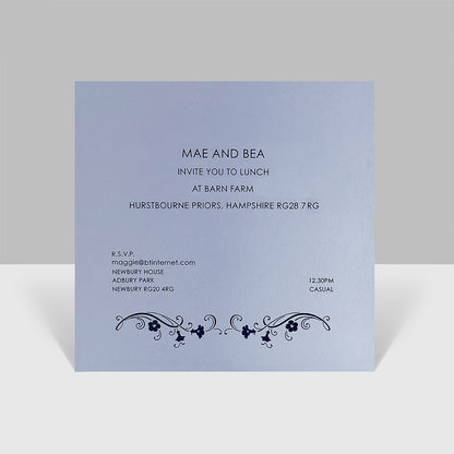 Coloured Square Invitation with Matching Envelopes