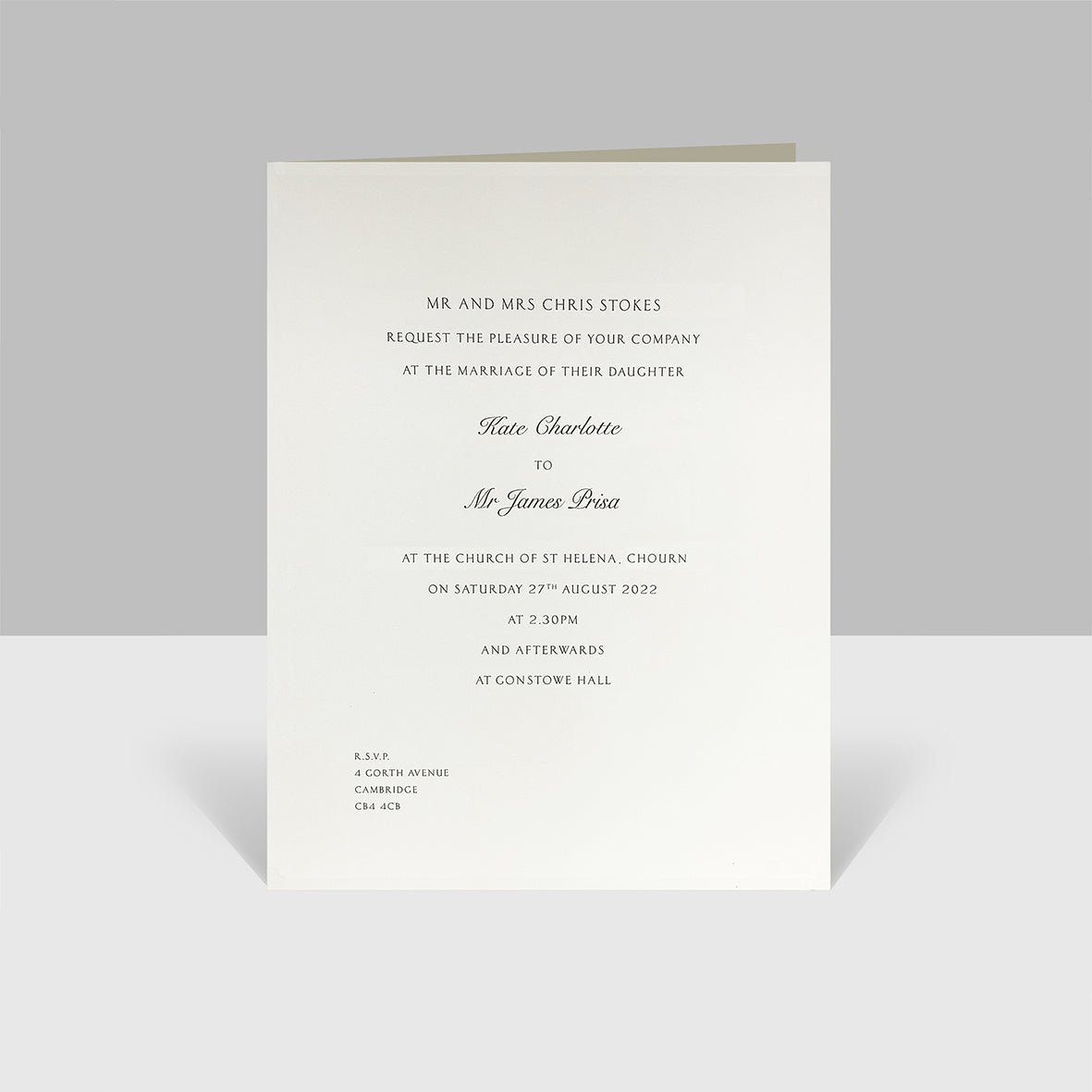 Pocket Invitation with Matching Envelopes