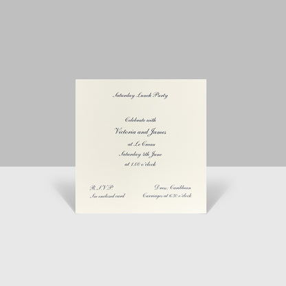 Reception Invitation with Matching Envelopes