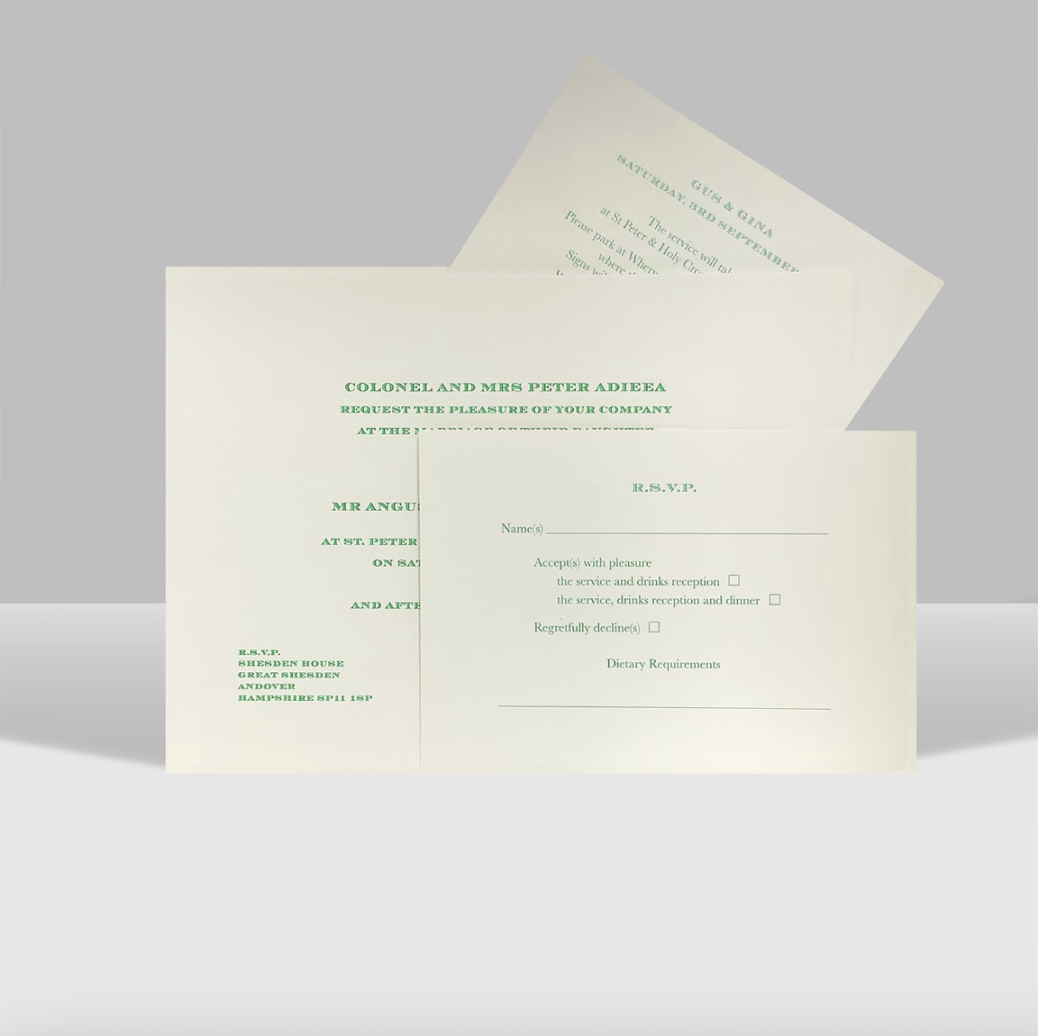 Invitation Set with Matching Envelopes