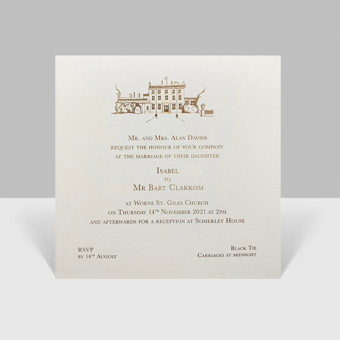 Square Invitation with Matching Envelopes