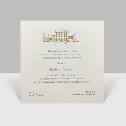Square Invitation with Matching Envelopes