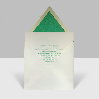Square Invitation with Matching Envelopes