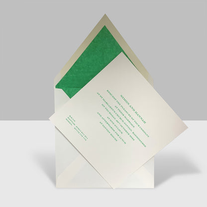 Square Invitation with Matching Envelopes