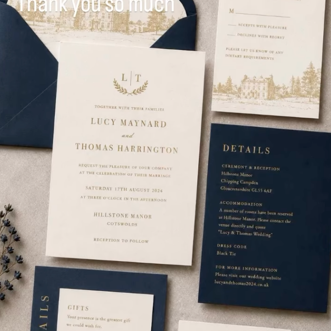 Coloured Invitation with Envelopes