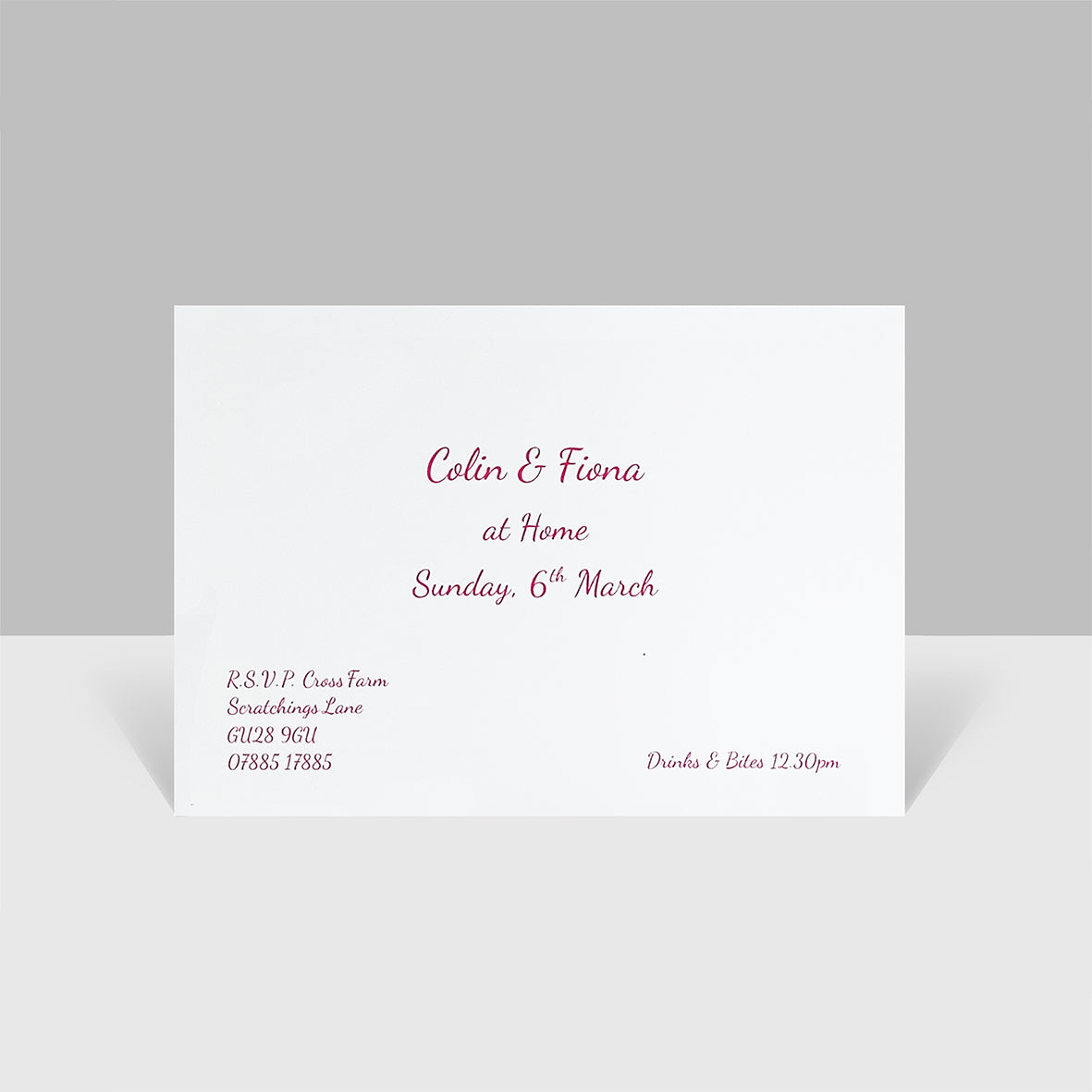 Petite Invitation with Matching Envelopes