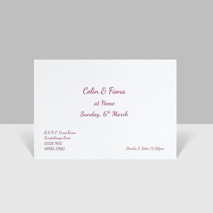 Petite Invitation with Matching Envelopes